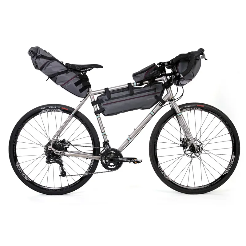 Passport Bikepacking Bicycle Frame Bags in Grey-10