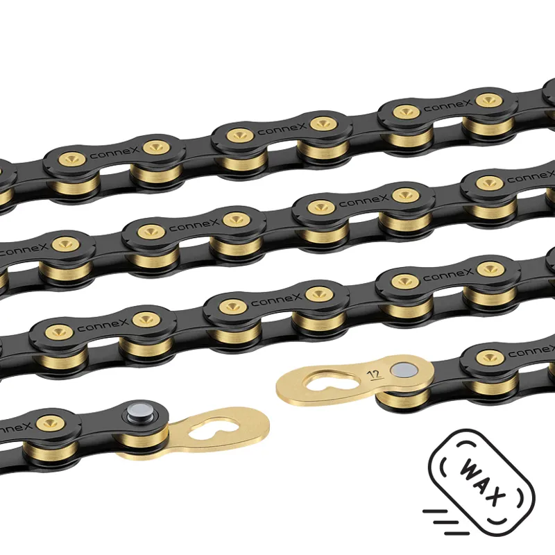Connex 12SB WAX 12-speed Bicycle Chain - 11/128 - 126L in Black/Gold