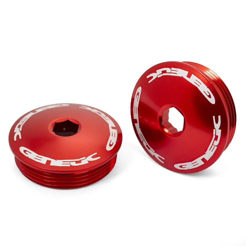 Genetic Heritage Crank Caps in Red