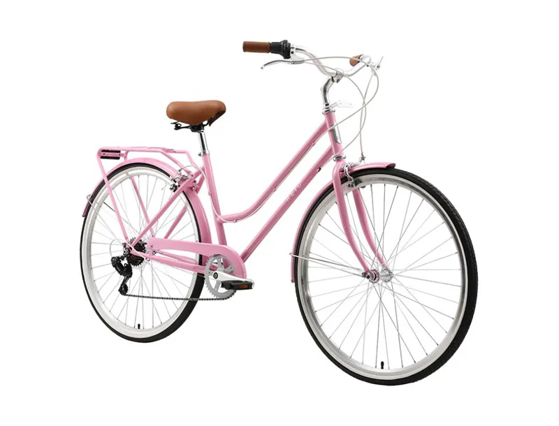Reid Ladies Classic 7-Speed Vintage Shopper Bike in Pink-1