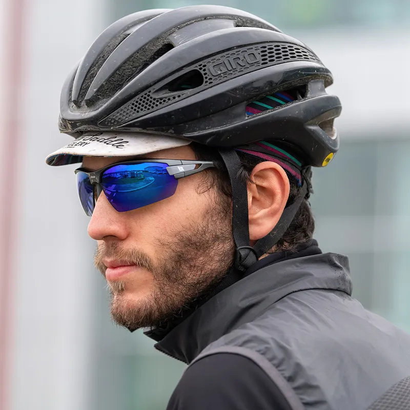 BZ Optics PHO Mirrored Glasses - Blue lens in Graphite-2