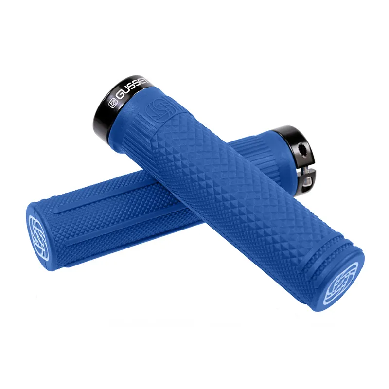 Gusset Grips S2 Lock-On Grips in Blue