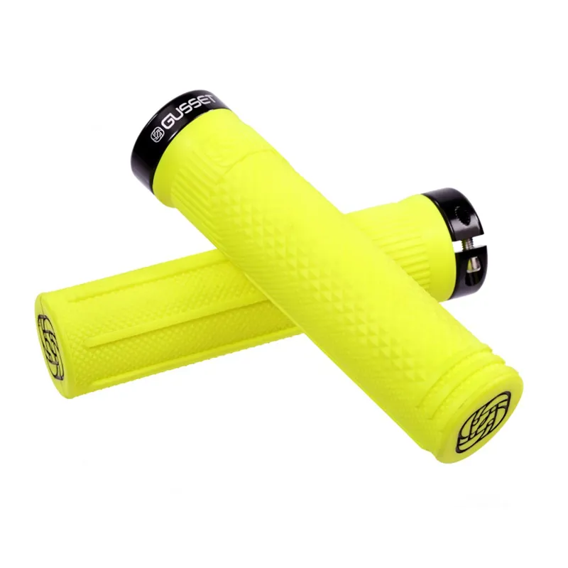Gusset Grips S2 Lock-On Extra Soft Grips in Fluro Yellow