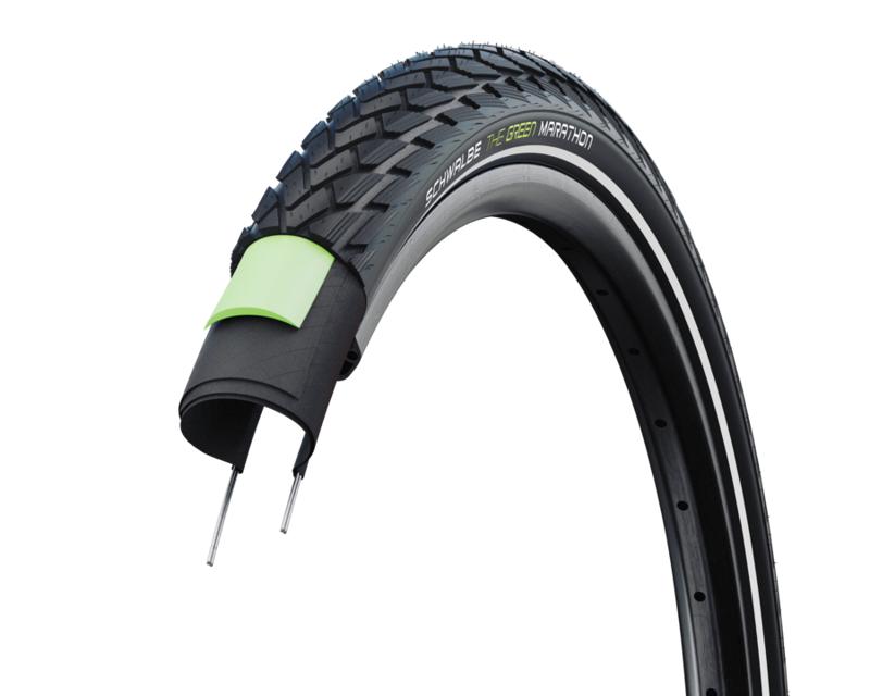 Schwalbe Green Marathon 20 x 1.50 / 1.75 Tyres in Black+Reflex