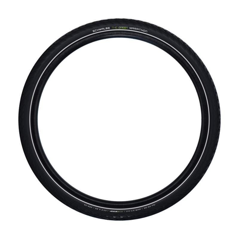 Schwalbe Green Marathon 28 x 1.65/1.70/2.00/2.15 Tyres in Black+Reflex-2