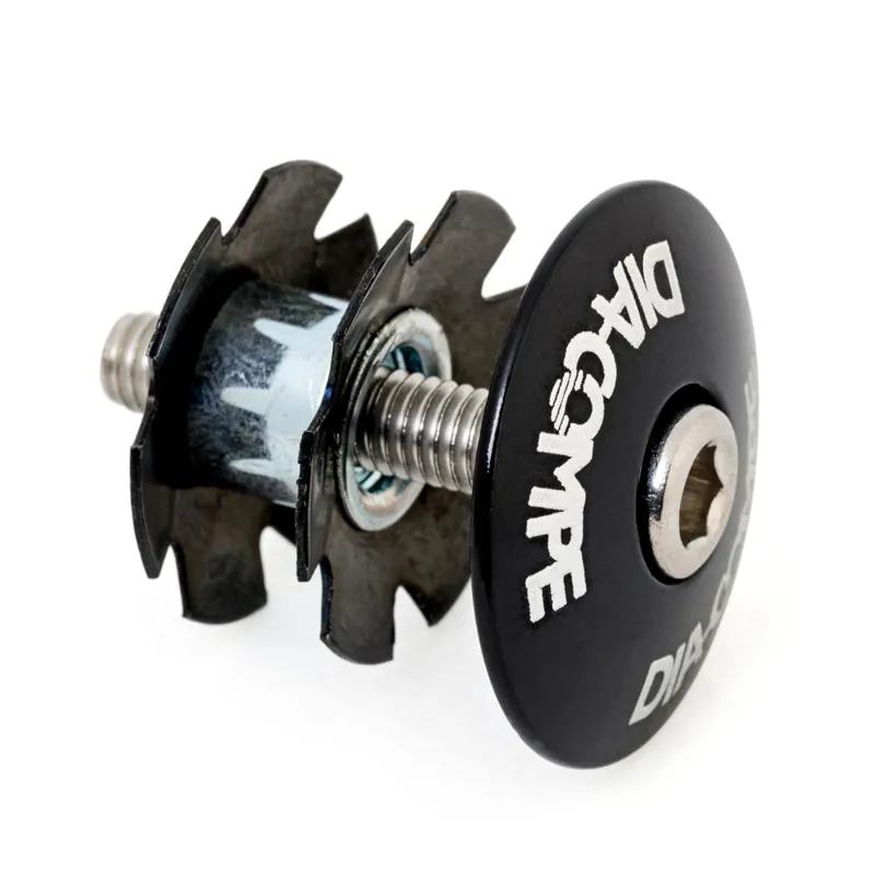 Alloy Ahead Cap and Star Nut Set Black 11/8