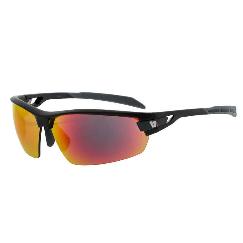BZ Optics PHO Mirrored Glasses - Fire lens in Matt Black