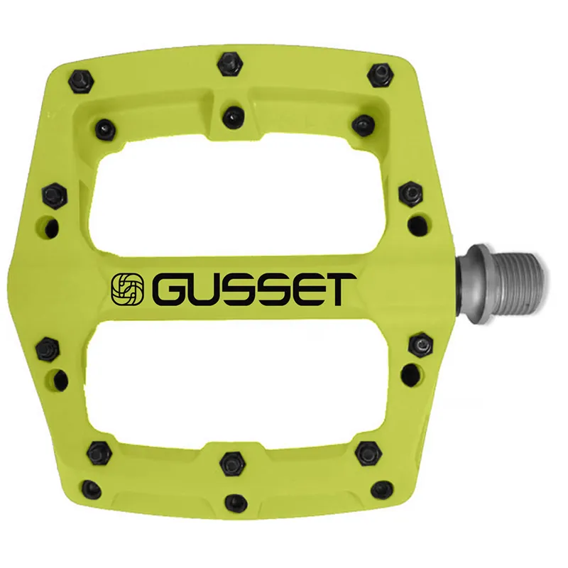 Gusset Components - Slim Jim Nylon Pedals - Lime-1