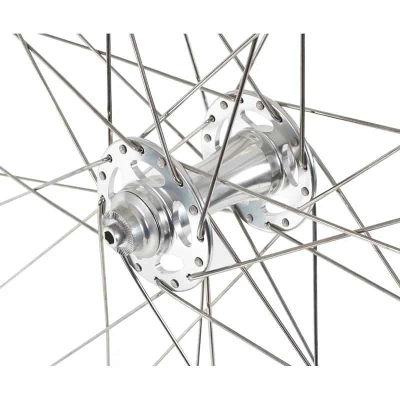 Halo Retro 700c Front Wheel in Polished Silver-1