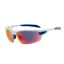 BZ Optics PHO Mirrored Glasses - Fire lens in White with Blue Trim