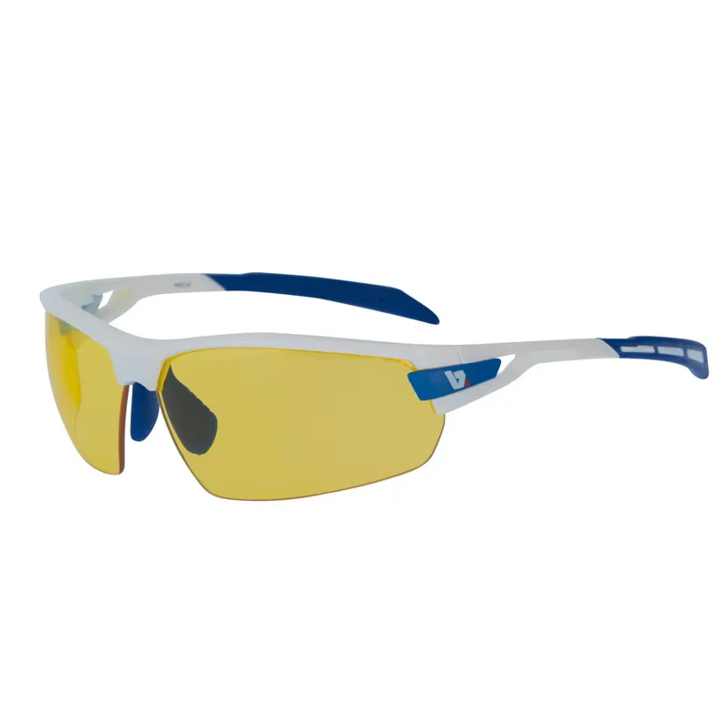 BZ Optics PHO HD Yellow Polarised Glasses in White with Blue Trim