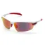 BZ Optics PHO Mirrored Glasses - Fire lens in White with Red Trim