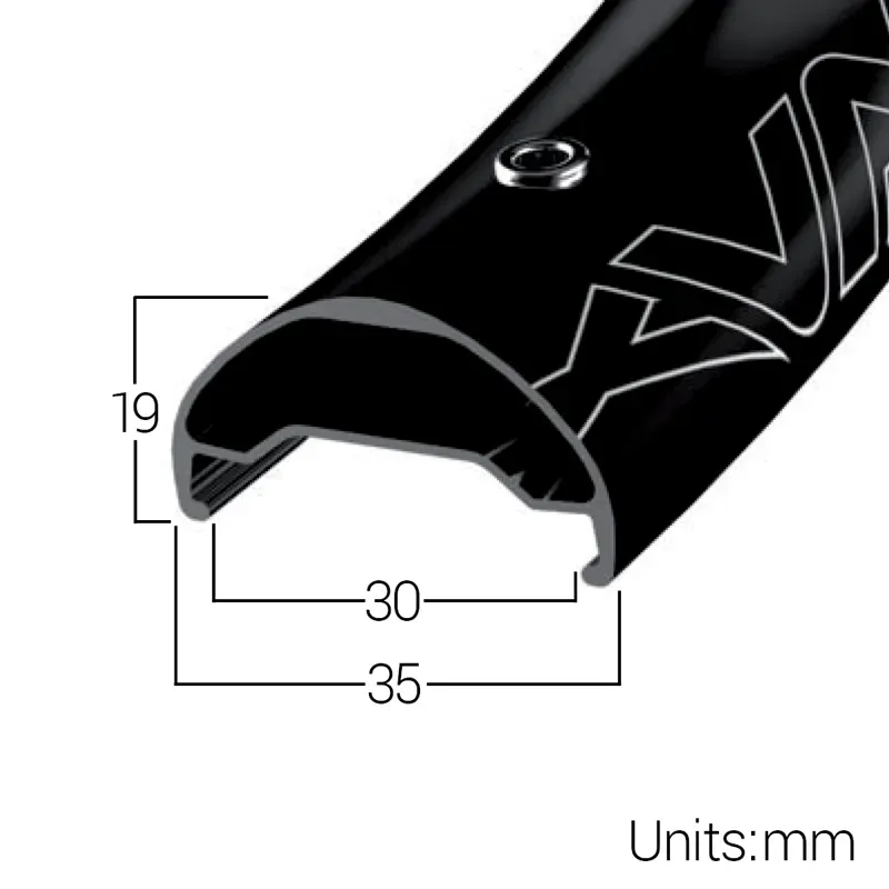 Halo Vapour 35 26 inch Rim in Stealth Black - 32H-1