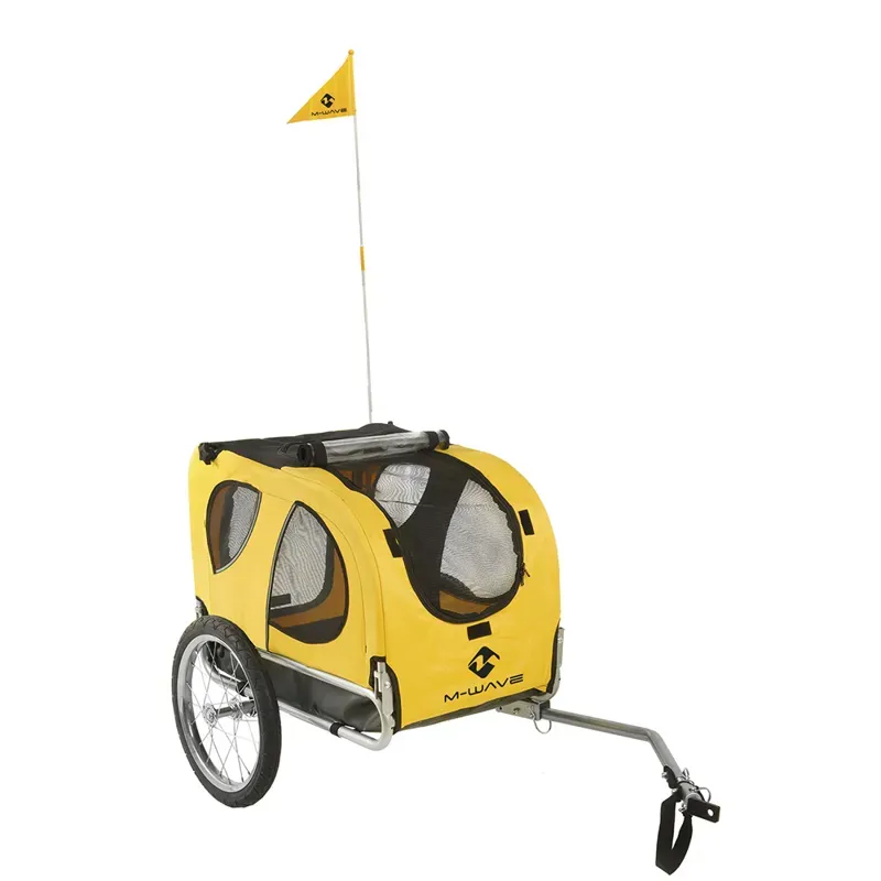 M-Wave Stalwart Pet Trailer Yellow dog